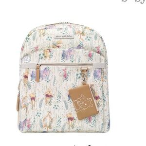 Petunia Pickle Bottom White and Tan Bag with Vintage-Inspired Design